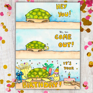 Tarjeta de cumpleaños de tortuga por Nicole Janes