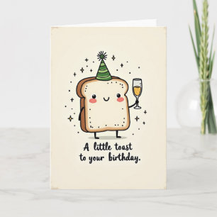 Tarjeta de cumpleaños de tostada caprichosa