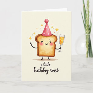 Tarjeta de cumpleaños de tostada dulce