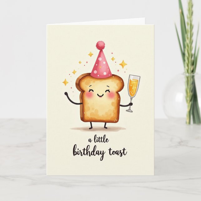 Tarjeta de cumpleaños de tostada dulce (Anverso)