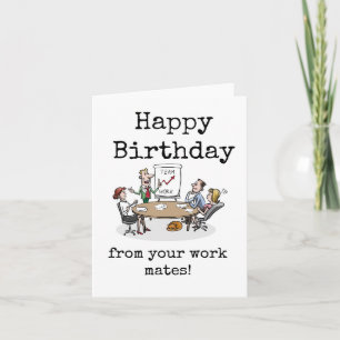 Tarjeta de cumpleaños de trabajador, de trabajador