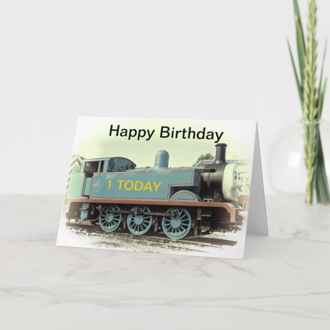 TARJETA DE CUMPLEAÑOS DE TREN (Anverso)