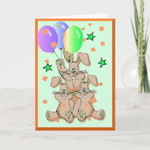 Tarjeta de cumpleaños de tres años