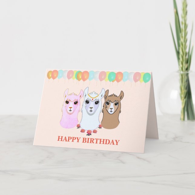 Tarjeta de cumpleaños de tres llamadas (Anverso)