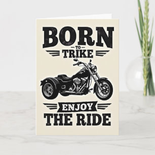 Tarjeta de cumpleaños de triciclo vintage