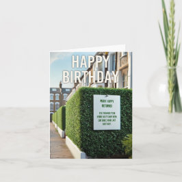 Tarjeta de cumpleaños de Trimmer de cobertura cerc