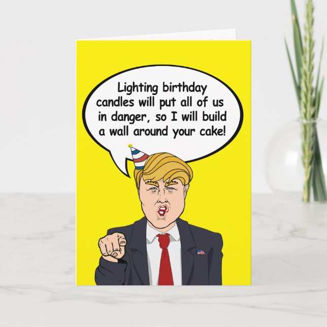 Tarjeta de cumpleaños de Trump: construya una pare (Anverso)