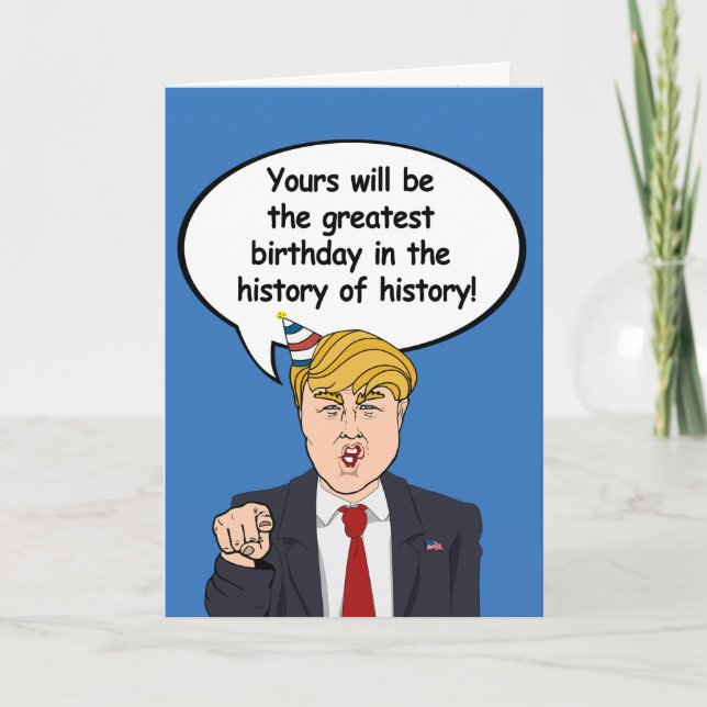 Tarjeta de cumpleaños de Trump - Cumpleaños más gr (Anverso)