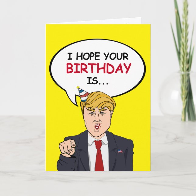 Tarjeta de cumpleaños de Trump - espero que tu cum (Anverso)