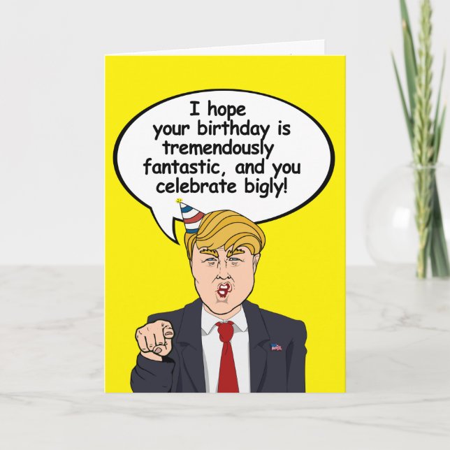 Tarjeta de cumpleaños de Trump - espero que tu cum (Anverso)
