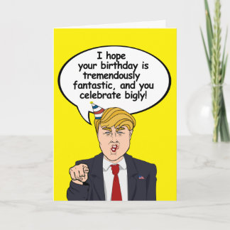 Tarjeta de cumpleaños de Trump - espero que tu cum