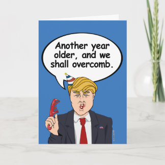 Tarjeta de cumpleaños de Trump Hair - Sobrepondrem