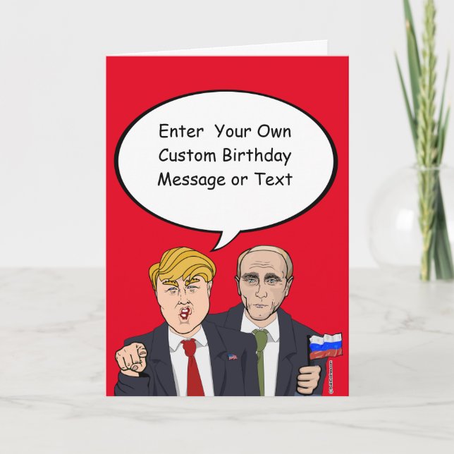 Tarjeta de cumpleaños de Trump Putin - Personaliza (Anverso)