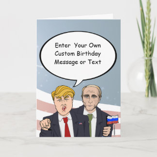 Tarjeta de cumpleaños de Trump Putin - Personaliza
