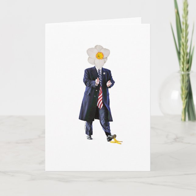 Tarjeta de cumpleaños de Trump sin flor de aleta (Anverso)