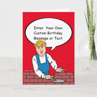 Tarjeta de cumpleaños de Trump Wall - Personalizar
