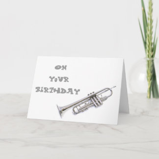 TARJETA DE CUMPLEAÑOS DE TRUMPET QUE PROCLAMA TU A