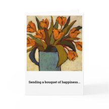 Tarjeta de cumpleaños de tulipanes
