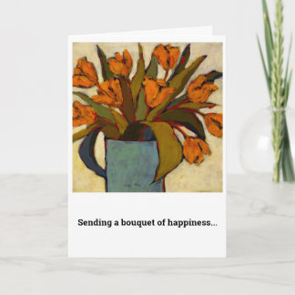 Tarjeta de cumpleaños de tulipanes