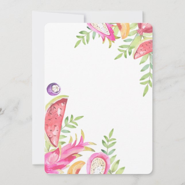 Tarjeta de cumpleaños de TWO-TTI FRUTTI para niñas (Anverso)