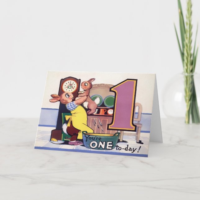 Tarjeta de cumpleaños de un año de antigüedad de V (Anverso)