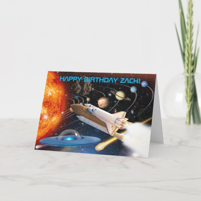 Tarjeta de cumpleaños de un astronauta de fuera de (Anverso)