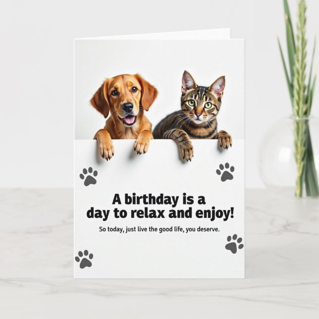 Tarjeta de cumpleaños de un dúo adorable (Anverso)