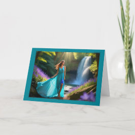 Tarjeta de cumpleaños de una mujer con catarata