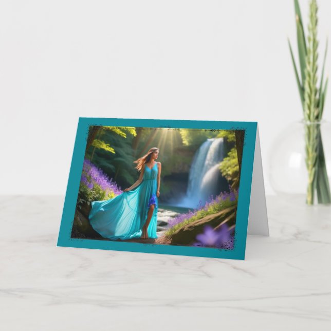 Tarjeta de cumpleaños de una mujer con catarata (Anverso)