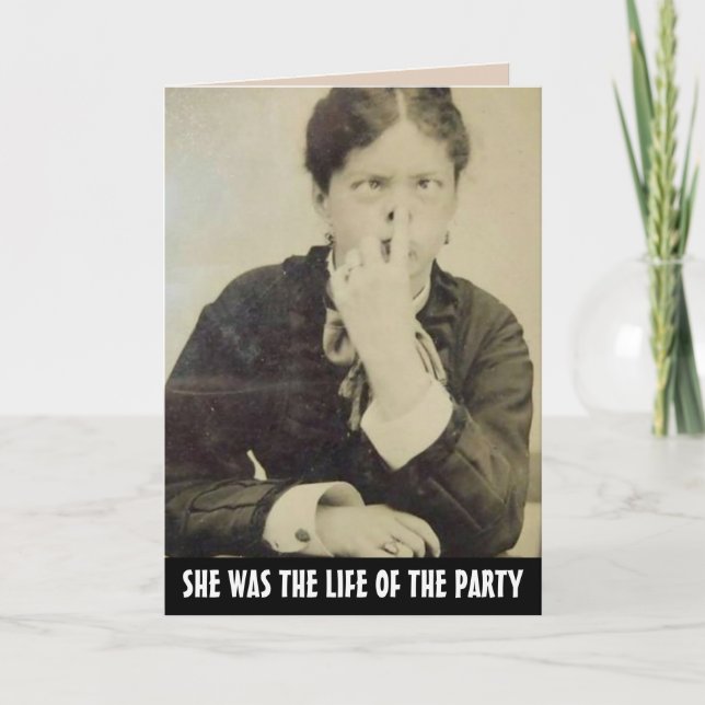 TARJETA DE CUMPLEAÑOS DE UNA MUJER DE VINTAJE DIVE (Anverso)