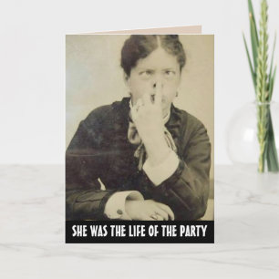 TARJETA DE CUMPLEAÑOS DE UNA MUJER DE VINTAJE DIVE