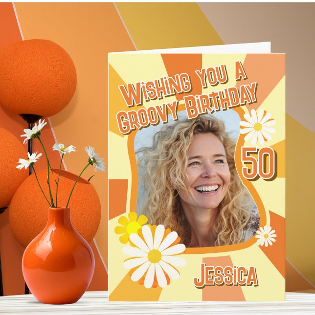 Tarjeta de cumpleaños de una sola foto con estilo  (Subido por el creador)