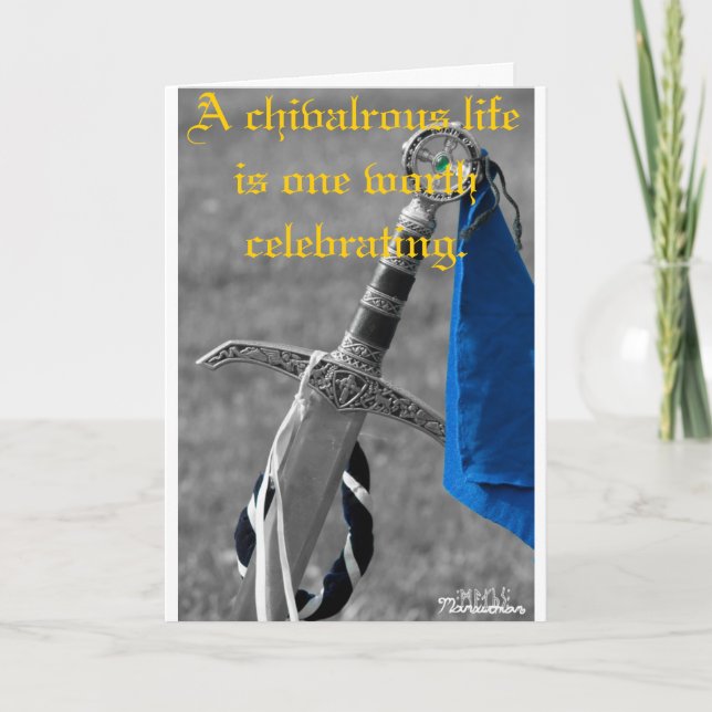 Tarjeta de cumpleaños "de una vida caballerosa" (Anverso)