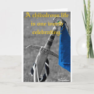 Tarjeta de cumpleaños "de una vida caballerosa"