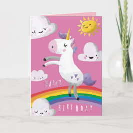 Tarjeta de cumpleaños de Unicorn