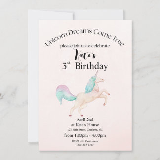 Tarjeta de cumpleaños de Unicorn