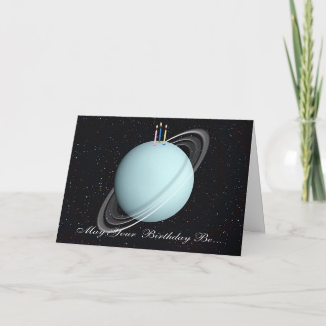 Tarjeta de cumpleaños de Urano del planeta (Anverso)