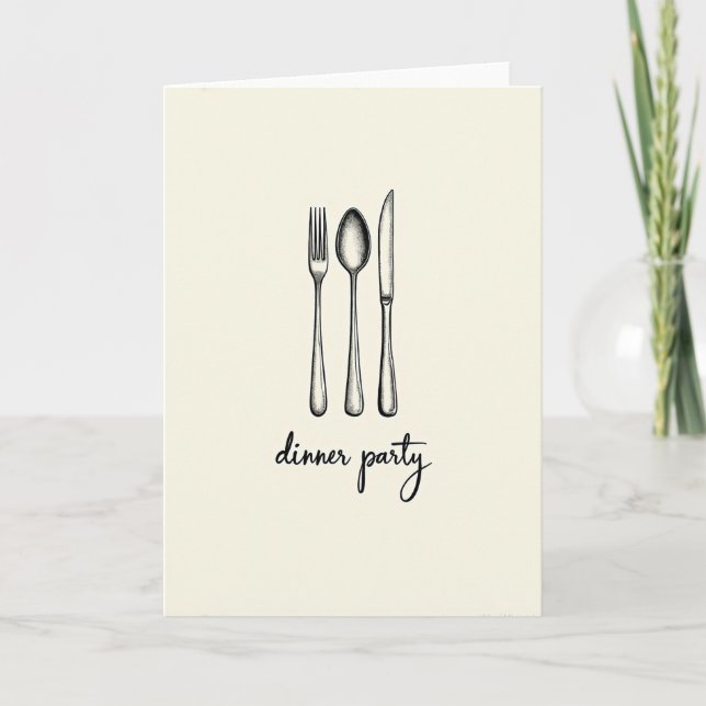Tarjeta de cumpleaños de utensilios grabados (Anverso)