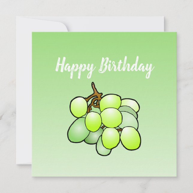 Tarjeta de cumpleaños de uvas (Anverso)