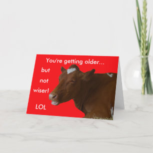 Tarjeta de cumpleaños de vaca