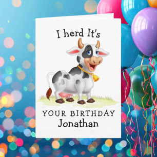tarjeta de cumpleaños de vaca más simple que nunca