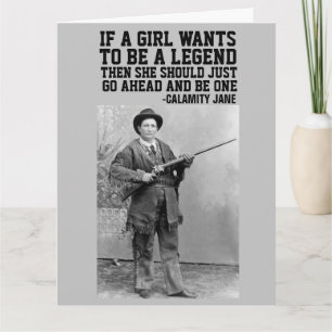 TARJETA DE CUMPLEAÑOS DE VAQUERA CALAMITY JANE