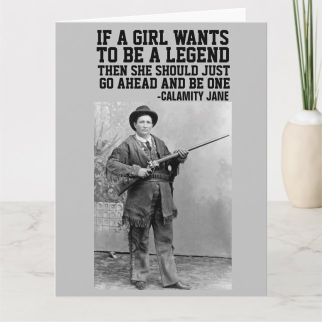 TARJETA DE CUMPLEAÑOS DE VAQUERA CALAMITY JANE (Anverso)