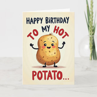 Tarjeta de cumpleaños de vegetal de raíz alegre
