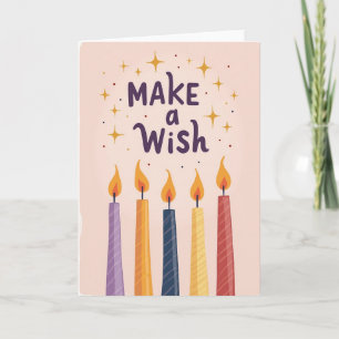 Tarjeta de cumpleaños de vela de deseos
