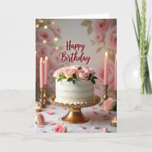 Tarjeta de cumpleaños de vela glaseada