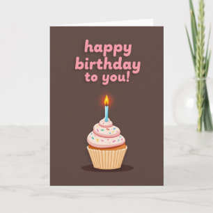 Tarjeta de cumpleaños de vela rociada