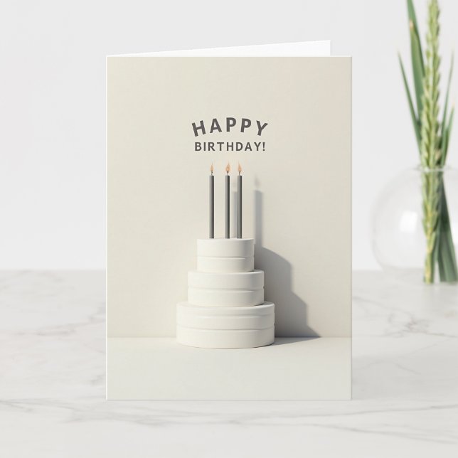 Tarjeta de cumpleaños de vela serena (Anverso)