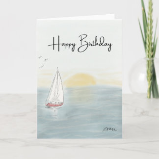 Tarjeta de cumpleaños de velero