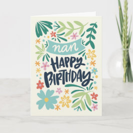 Tarjeta de cumpleaños de verano para la abuela